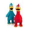 CHIWAVA 2 Pack Squawking Latex Dog Toy Chicken Duck Squeeze Squeak Interactive Play for Medium Large Dogs Assorted Color
