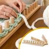Thick Yarn Blanket Loom Wood Frame Knitting Loom Adjustable Beginner Friendly Portable Weaving Loom for DIY Blankets Yarn Crafts