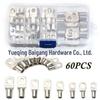 60pcs Boxed Copper Tinned Peephole SC Series Connection Terminal Set