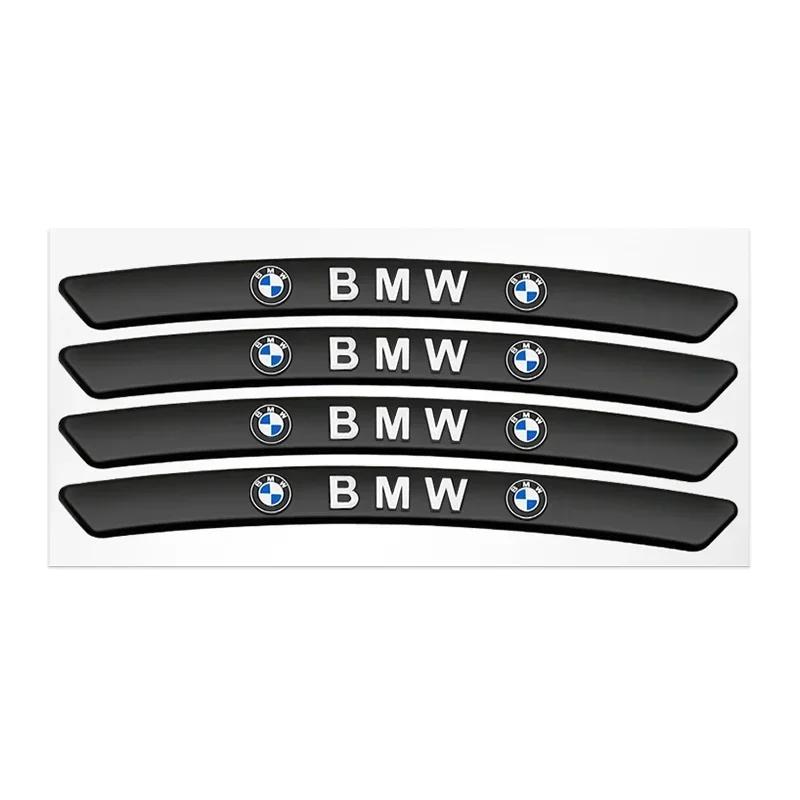 For BMW M Logo Performance F10 F31 E36 E39 E87 E90 G01 G20 G30 X3 X5 M3 M5 X2 X4 X6 4Pcs Car Wheel Hub Edge Sticker Emblem Badge