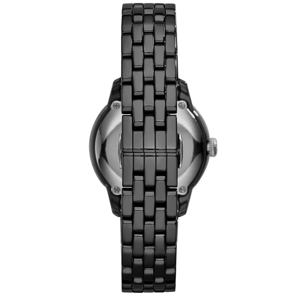 Emporio Armani Часы женские Ceramica AR1478 из черной нержавеющей стали с кварцевым механизмом