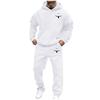 Men's Casual And Personalized Printed Long-sleeved Hooded Sweatshirt, Men's Sports Sweatshirt And Sweatpants Two-piece Set