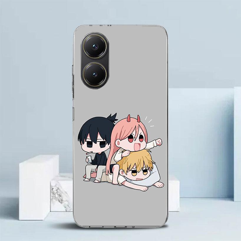 Милый Чехол для Телефона с Персонажем Chainsaw Man Для Xiaomi Poco F7 Ultra X5 X6 X7 Pro M7 Redmi 15C 15 13C 13 12C 12 10C 10 10A 9 9C 9A 9T Чехол