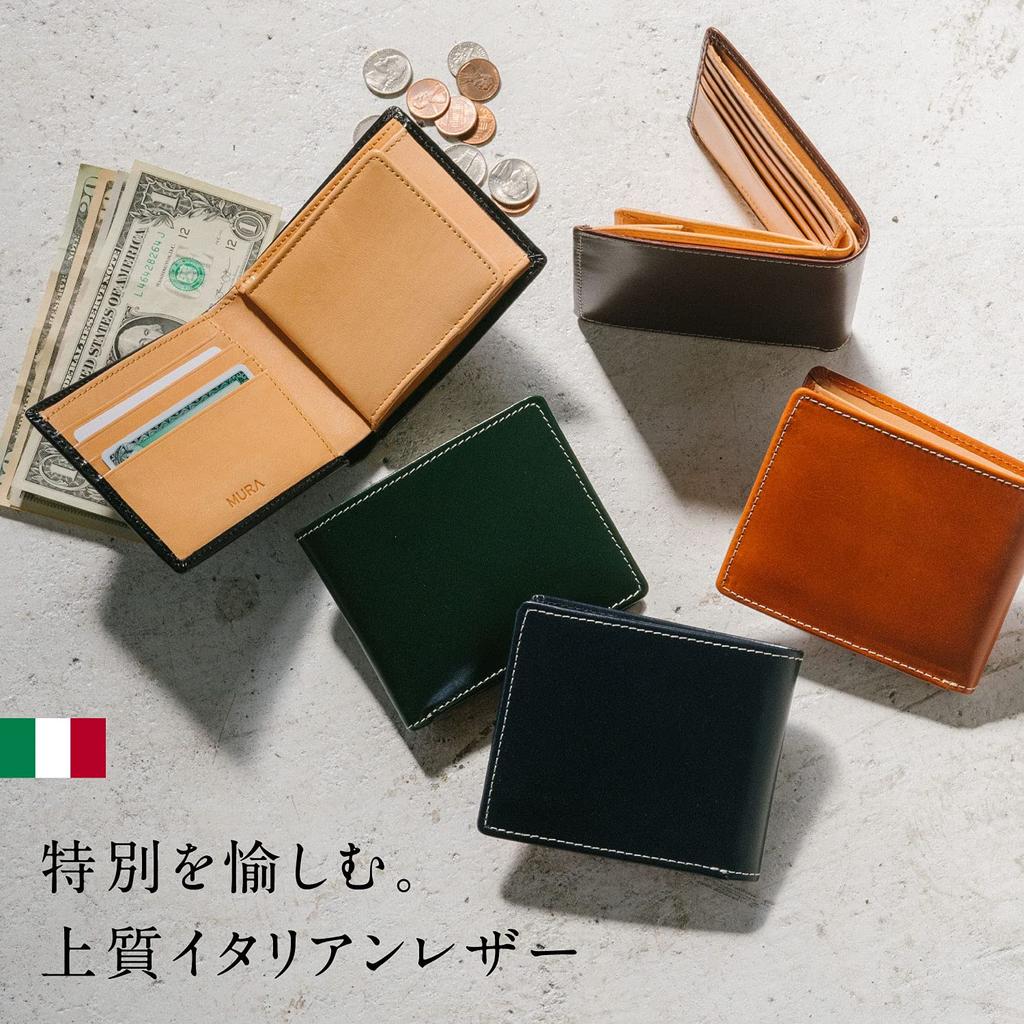 Кошелек мужской Mura Bifold из натуральной итальянской кожи, кожа full-grain, защита от скимминга, (Итальянский/Верблюжий)
