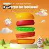 Миска для домашних животных в форме гамбургера, набор из 5 мисок для кормления домашних животных, набор столовых приборов ручной работы для кошек и собак