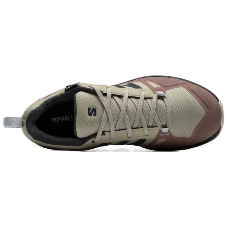 SALOMON Saliba WP Comfortable Stylish Waterproof Breathable Lightweight Grip Low-Top Hiking Shoes Women Hiking Shoes Brown Black 491031