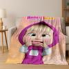 3D Маша и Медведь Мультяшное Фланелевое Одеяло Мягкое Теплое Плед для Кровати Спальни Комнаты Гостиной Пикника Рождественский Подарок Дети
