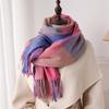 Luxury Imitation Cashmere Scarf Women Plaid Shawl Warm Pashmina Handkerchief Female Shawl Pareo Soft Bufanda Scarves Stole