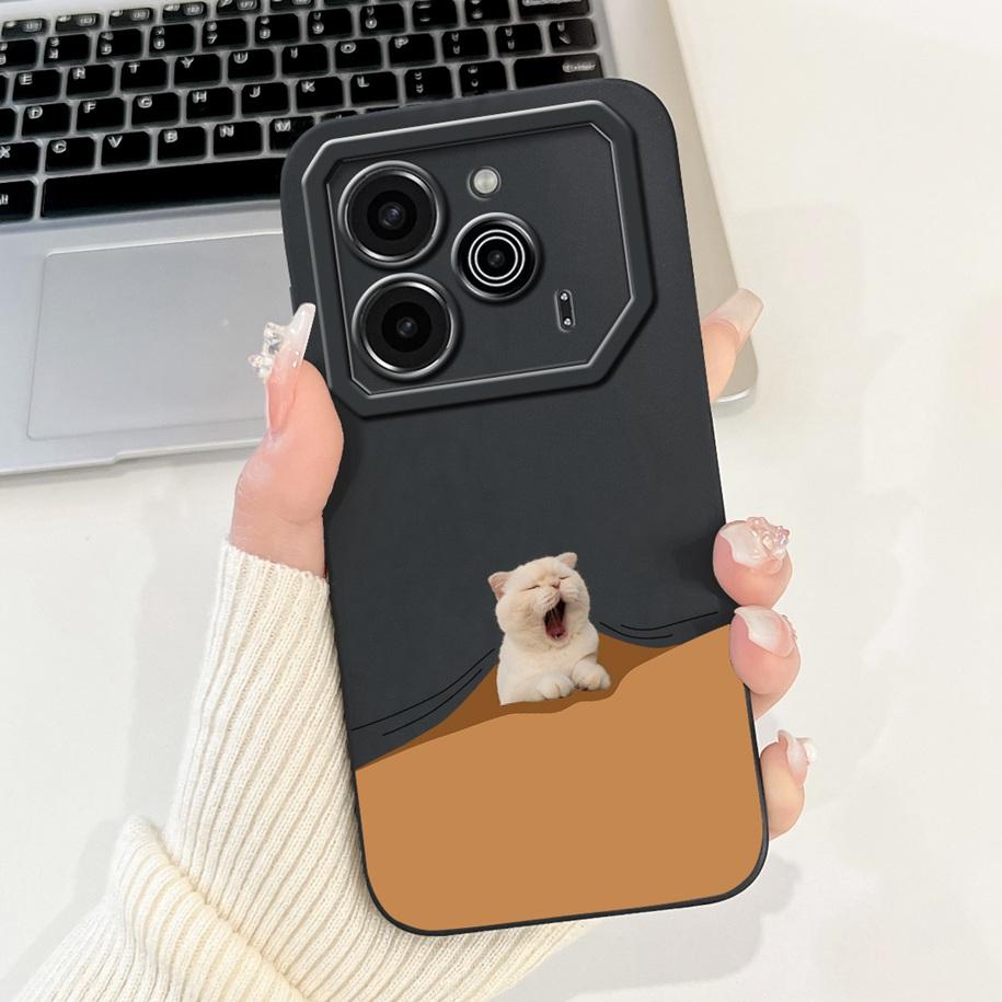 For Tecno Pova 6 Pro 5G 2024 Case LI9 Camera Lens Protective Cover Cute Panda Cartoon Soft Bumper For Tecno Pova 6 Pova6 5G Capa