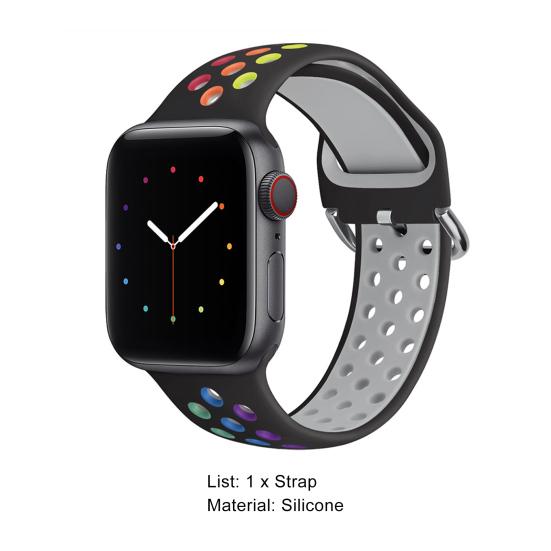 Регулируемый ремешок для наручных часов, аксессуары для часов, мягкий силиконовый сменный спортивный ремень для часов для iWatch 8/Pro