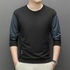 Spring and Autumn Versatile Tops Loose Long-sleeved Shirt Men's Casual Bottoming Shirt Men's Round Neck Sweatshirt