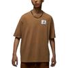 Oversized Loose Fit Logo Drop Shoulder Short Sleeve T-Shirt Men Tops Dark-Brown DZ0605231