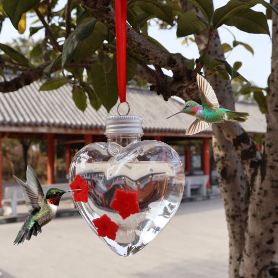 Mason Jar Hummingbird Feeder for Outdoors Hanging Leak Proof Hummingbird Feeder with 3 Feeding Ports for Patio Garden Decor