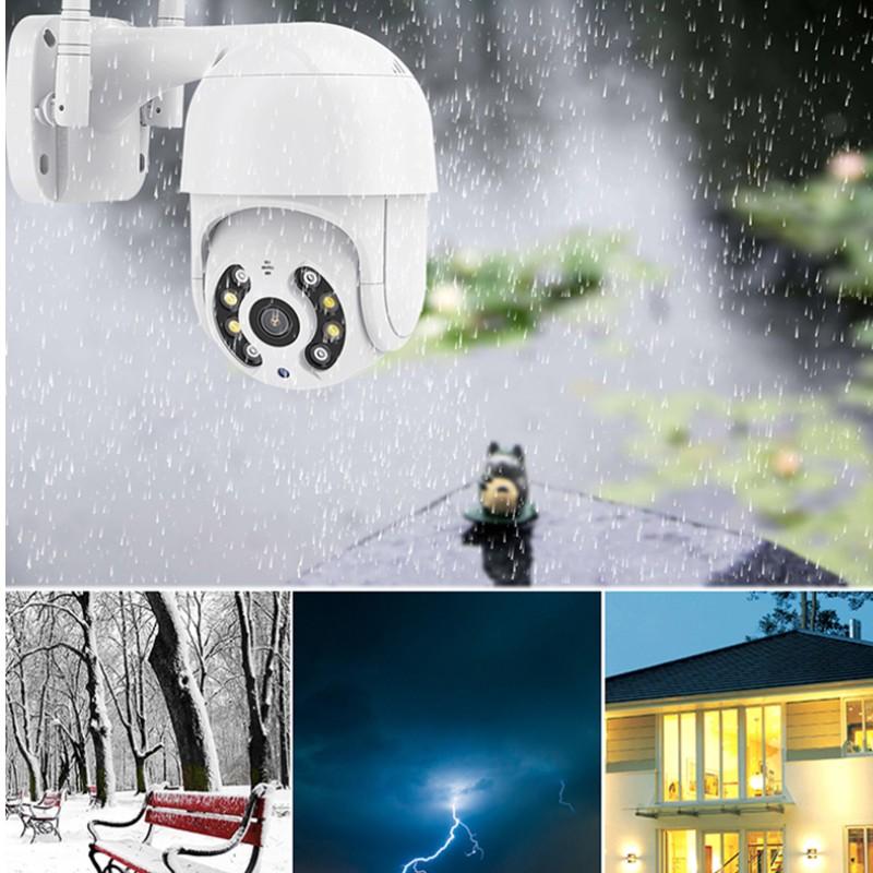Icsee 400w 4MP Surveillance Waterproof IP Camera CCTV Security Cam IR+Full Color Night Vision Webcam Surveillance Monitor Support Onvif