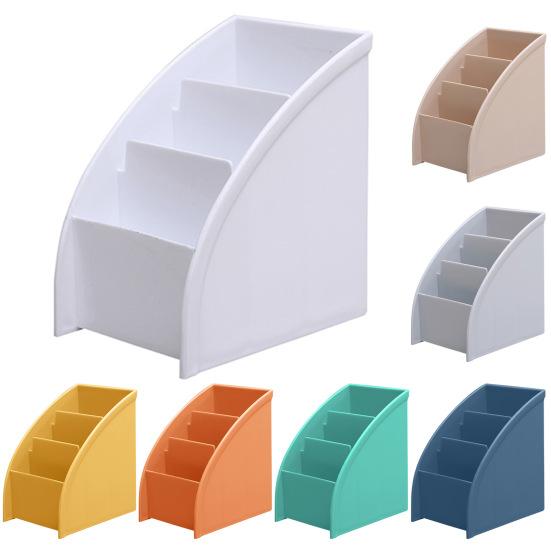 Настольный органайзер, противоскользящий, универсальный, с 3 отделениями, для хранения кистей для макияжа, для офиса