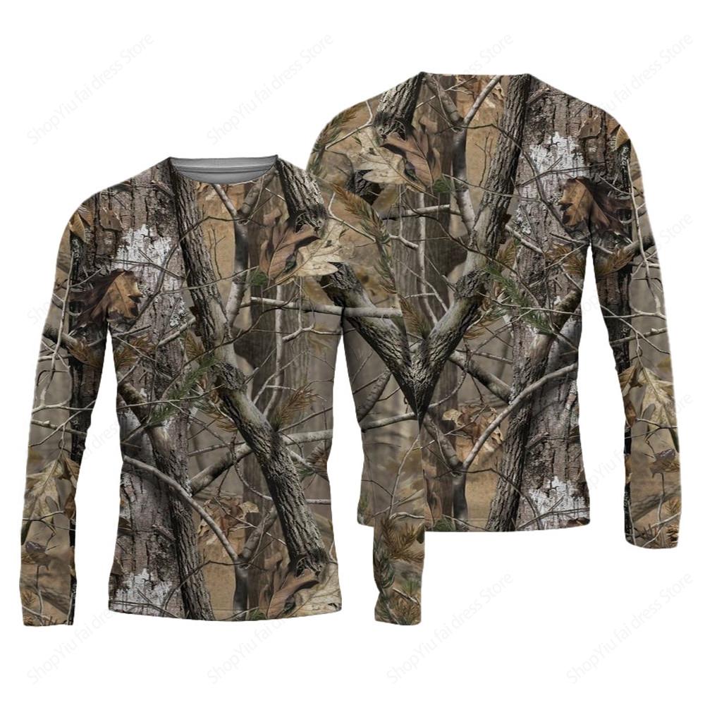Мужская футболка с длинным рукавом, 3D камуфляж, охотничьи принтованные футболки, футболки для активного отдыха, повседневная хип-хоп футболка, футболка Ropa hombre Top Tee