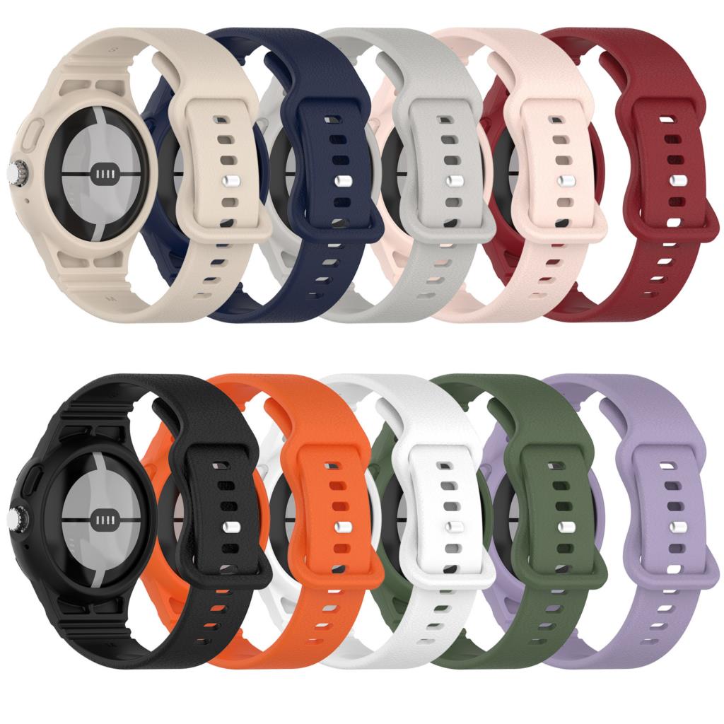 Чехол+Силикон Для Google Pixel Watch Ремешок Аксессуары Спортивные Умные Часы Интегрированный Наручный Браслет Ремешок Пояс Ремешок Pixel Watch 2