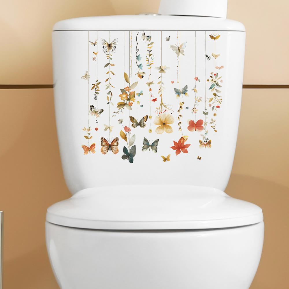 Fun-m106 Butterfly Hanging Toilet with Bathroom Bathroom Beautification Wall Sticker