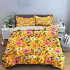 Floral Yellow Bedding Set Bedding Duvet Cover Set Duvet Cover Pillowcases (1 * Duvet Cover 2 * Pillowcases, without duvet insert)