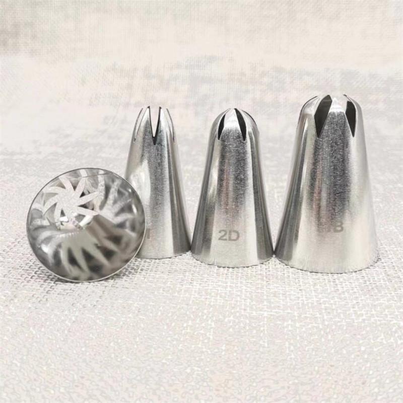 4PCS Cake Decorating Tips Set Rose Flower Cream Icing Piping Nozzles Fondant Pastry Tools Tulip Molds #1M #2D #1B #336