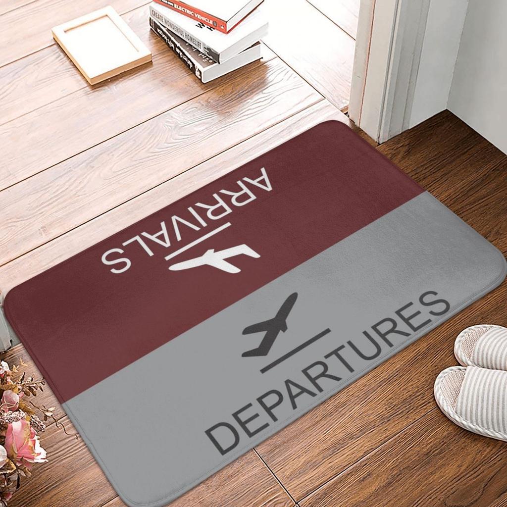 The Exit Arrival Departure Doormat Bathroom Welcome Mat Entrance Home Balcony Airport Sign Absorbent Floor Rug Bedroom Furry Mat