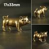 Brass Small Brassware Pig Chinese Zodiac Ornaments Pendants 3.3x1.7cm