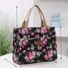 Ethnic Style Canvas Lunch Bag Portable Casual Handbag New Floral Print Tote Bag