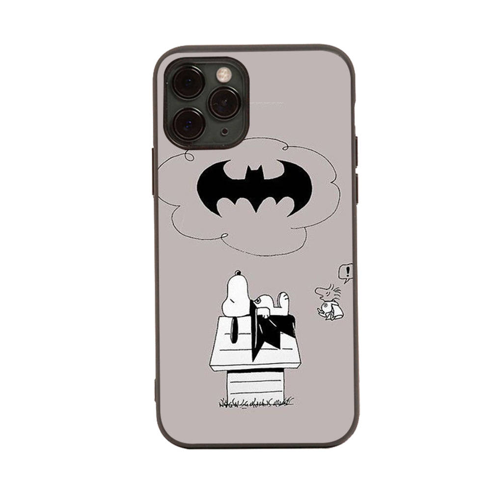 Case for iPhone 16 15 Plus 14 13 12 11 Pro 8 7 6S 6 SE 5S X XR XS Max Realme C30 C33 C31 9I Black Sofe Cover NI35 Fun Snoopy