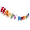 Happy Birthday Felt Fabric Banner - Rainbow Birthday Garland, Decoration for Mantle Party, Kids Birthday Party Decor, Photo Props