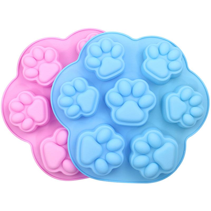 Silicone Mold Lovely Paw Ice Cube Soap Fondant Decoration Silikon Shape Mold