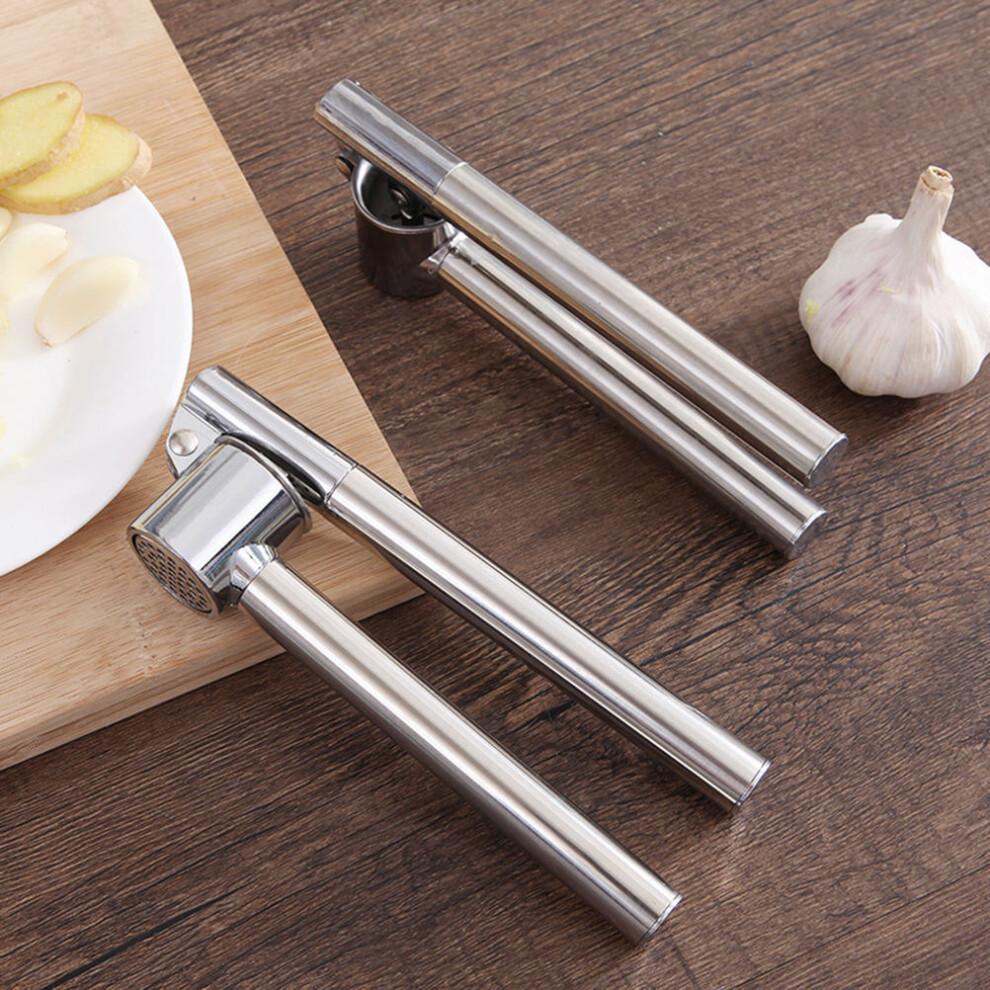 Stainless Steel Garlic Press Squeezer Masher Juicer Kitchen Tool