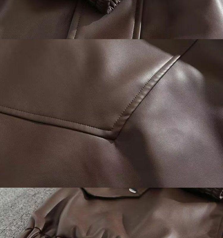 Men's High-End Retro PU Leather Motorcycle Jacket - Stand Collar, Spring/Autumn Fashion, PUNK Style.