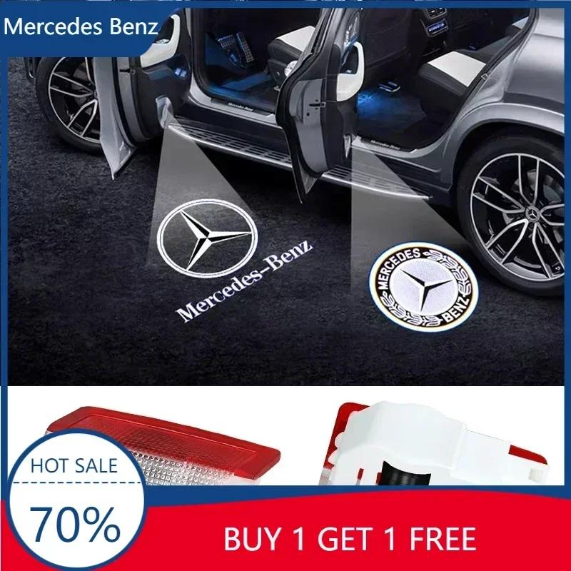 70% OFF 2pcs Car Door Welcome Light Led HD Projector Lamp Courtesy Lights For Mercedes Benz A C E Class GLE GLB GLC W205 W212 W2