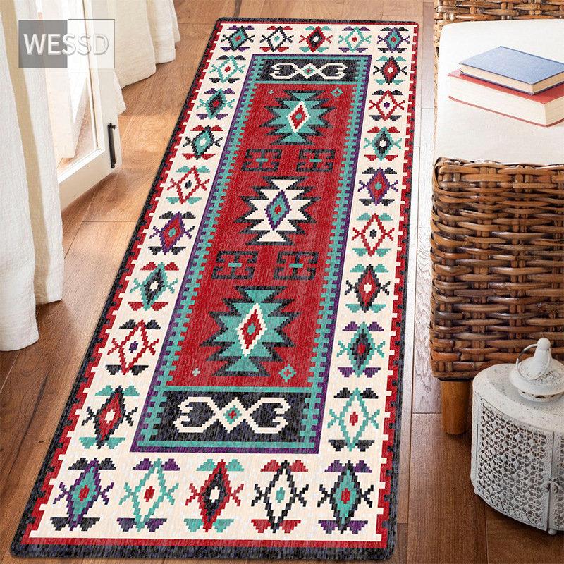 Ретро ковер с персидским принтом для спальни в этническом стиле, кухонный коврик, нескользящий ковер в стиле бохо, Runenr, коврик для прихожей, ковер для гостиной, Марокко