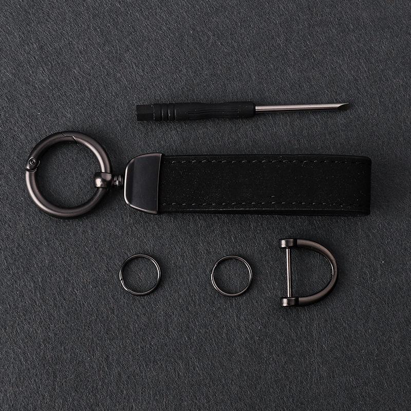 Anti-Scratch Key Protection Suede Car Key Chain Ring Holder Keyfob Accessories For Mercedes Benz AMG W203 W204 W205 W209 W210 BK1