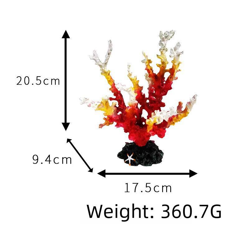 Colorful Resin Coral Aquarium Ornament for Sea Tank Landscaping