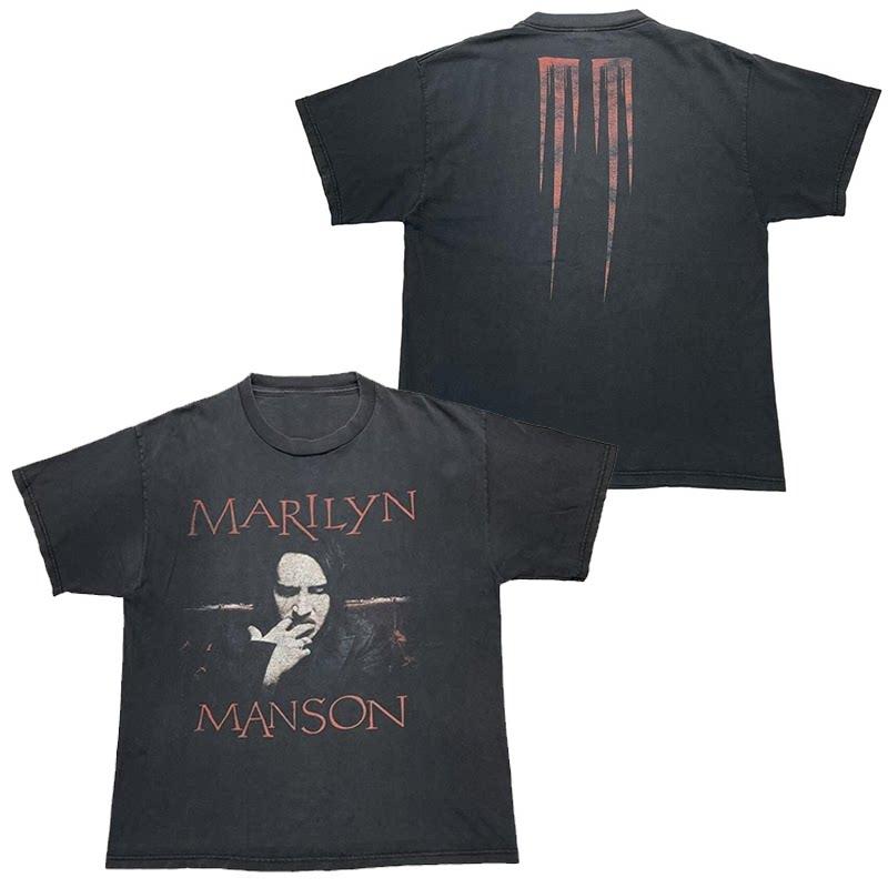Абстрактная повседневная футболка Marilyn Manson Роскошный бренд группы для мужчин и женщин Топ