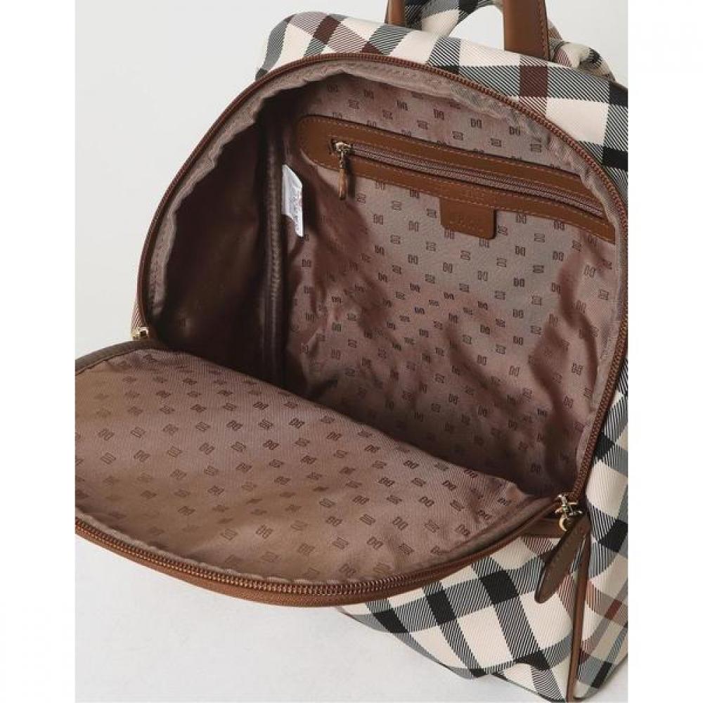 Daks Brown House Check Jacquard Backpack Dcba3e635