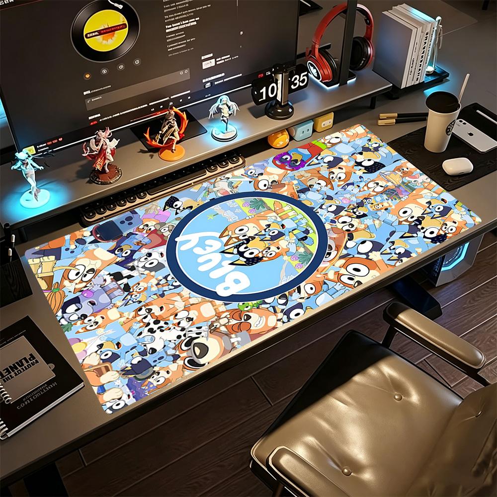 Bluey Large Mouse Pad Keyboard Mat Computer Desk Mat Non-Slip Rubber Base Perfect for Office Laptop Gaming Setup
