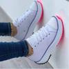 Women's Classic White Canvas Shoes, Women's Sports Shoes, Solid Color Lace Up Casual Flat Shoes
