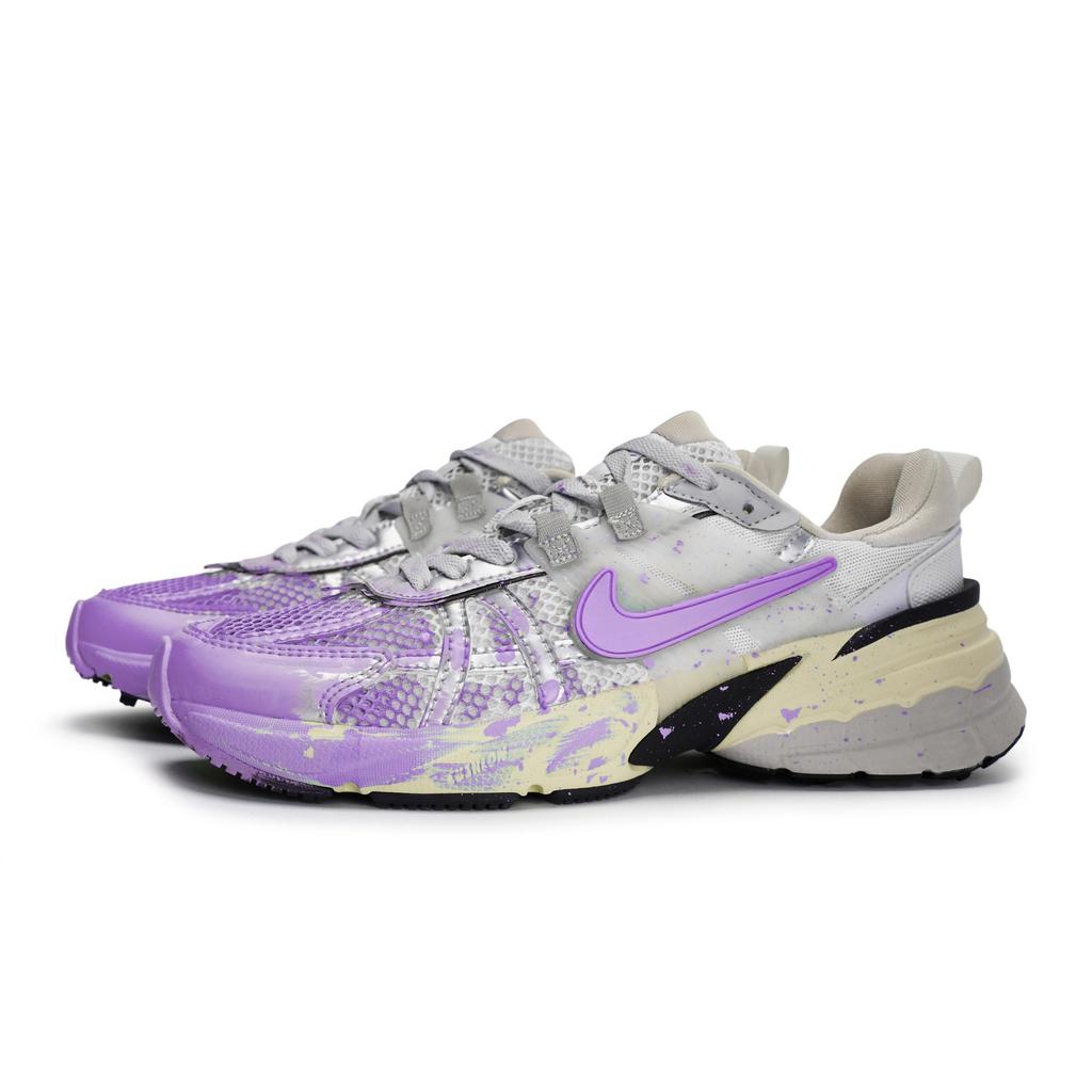 Nike V2K Run Скользкие Устойчивые к истиранию Низкие Беговые кроссовки Женские Серебристо-фиолетовые FD0736-100(Team80-V2KSBOX)