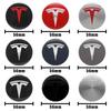 Автомобильная наклейка Tesla 56 мм Колпачки центральных ступиц колес автомобиля Значок Наклейка Эмблема Наклейки Аксессуары Для Tesla Model 3 Model Y S Авто Стайлинг
