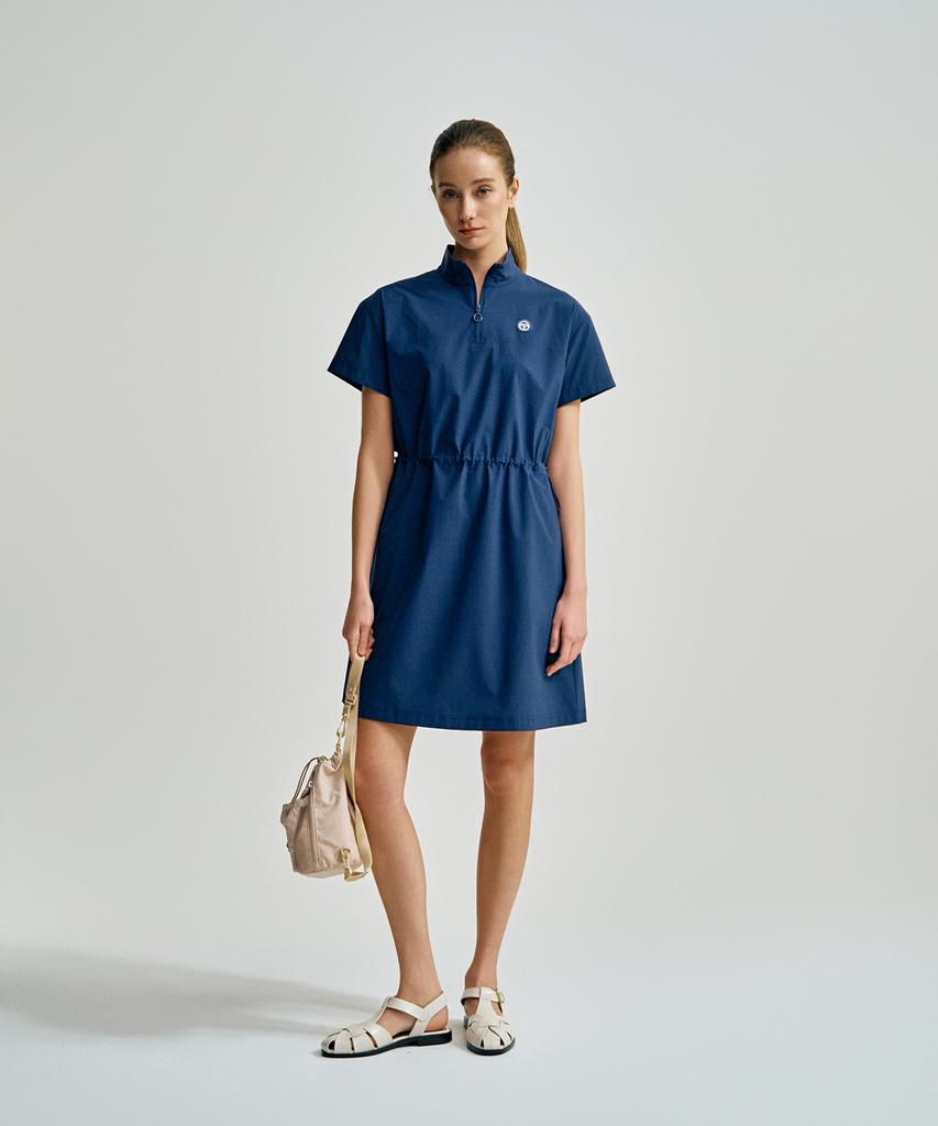 SERGIO TACCHINI W Comfortcool Легкое тканое платье с коротким рукавом (военно-морской флот)