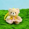 Cute Bear Plush Keychain Toy With Pp Cotton Filling For Kids Backpack Accessories