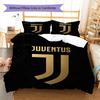 Juventus Club Golden Logo Print 3‑Pieces Duvet Cover Set Soccer Sports Bedding Bedroom Home Decor Without Pillow Core Comforter