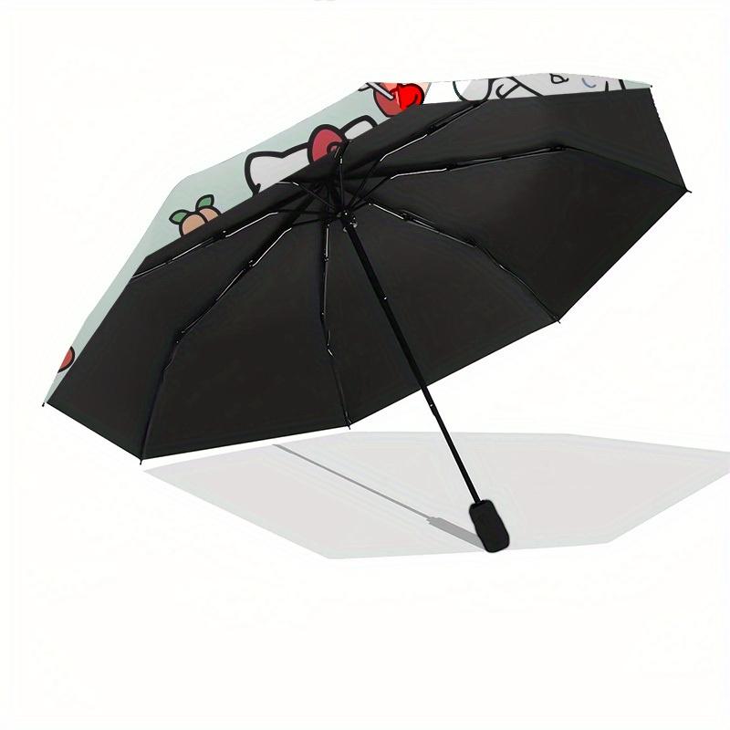 1pc Hello Kitty Pattern Umbrella with Plastic Handle,Suitable for All Seasons Home Travel Outdoor UmbrellaSanlio025