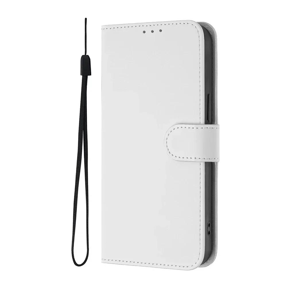 Однотонный чехол-кошелек для Honor 200 90 Smart X7B Magic 5 Pro 6 Lite Ударопрочный С подставкой Держатель для карт Ремешок Чехол для телефона