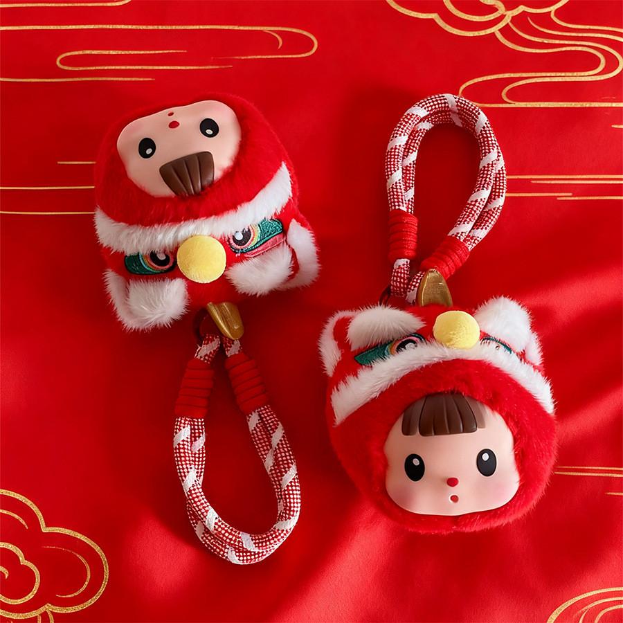 Плюшевая игрушка Лев с силиконовым лицом Новогодний подарок для детей и взрослых