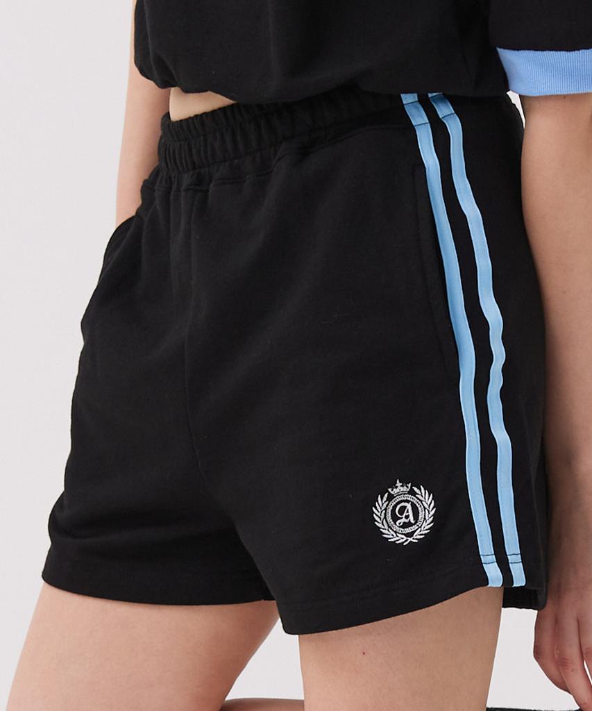 AWESOME STUDIO Line Color Block Shorts Melange Grey