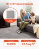 Carpet Tiles 457x457 mm, 10 Pack Carpet Square Rug Detachable & Damage-free, Self Adhesive Home Floor Soft Plush Padded for 2.1 Coverage, Easy DIY for